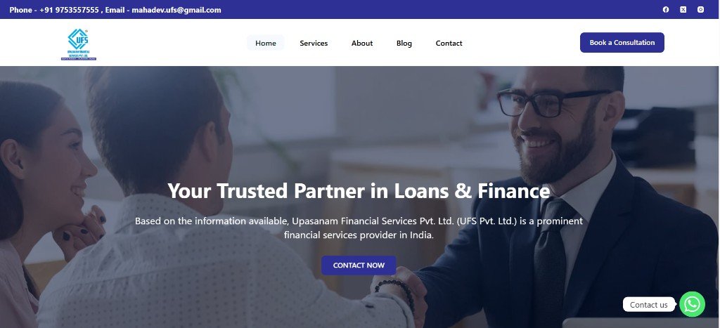 UFS Pvt Ltd — Financial Services Website